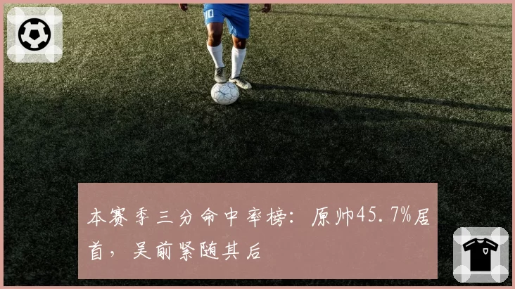 本赛季三分命中率榜：原帅45.7%居首，吴前紧随其后